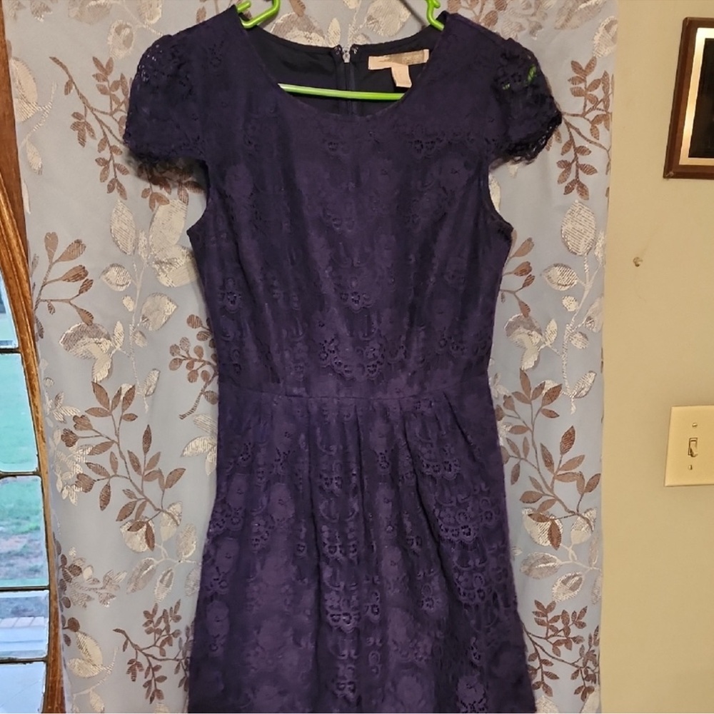 Forever 21 Purple Lace Midi Dress